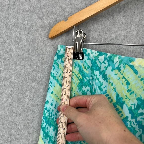 Lane Bryant Asymmetrical Pull On Midi Skirt Size 14/16 Green Fairy Whimsical EUC - Picture 8 of 10